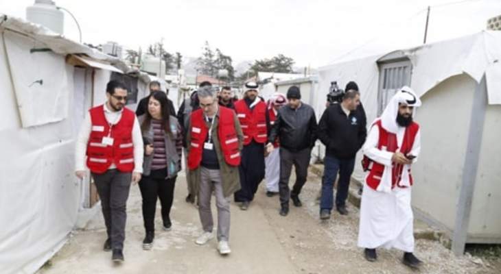 الهلال الأحمر القطري نظم قافلة إغاثية لمخيمات اللاجئين السوريين في لبنان