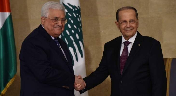 الرئيس عون تسلم رسالة من عباس شكره فيها على دعمه للقضية الفلسطينية