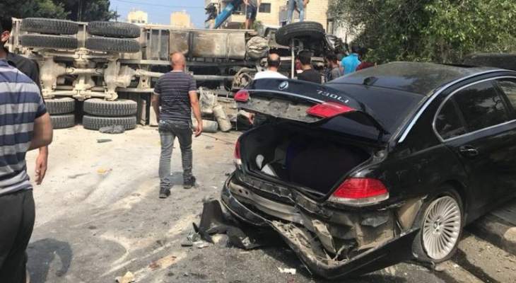 التحكم المروري: قتيل و10 جرحى حصيلة الحادث المروري على طريق عام بشامون