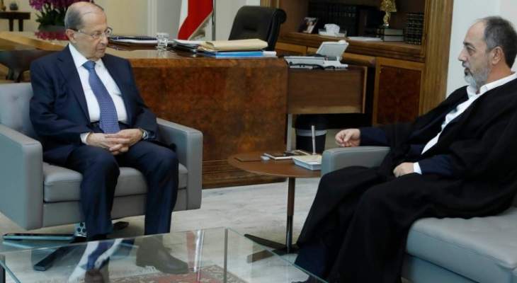 الرئيس عون استقبل القائم برئاسة المجلس الإسلامي العلوي الشيخ محمد عصفور