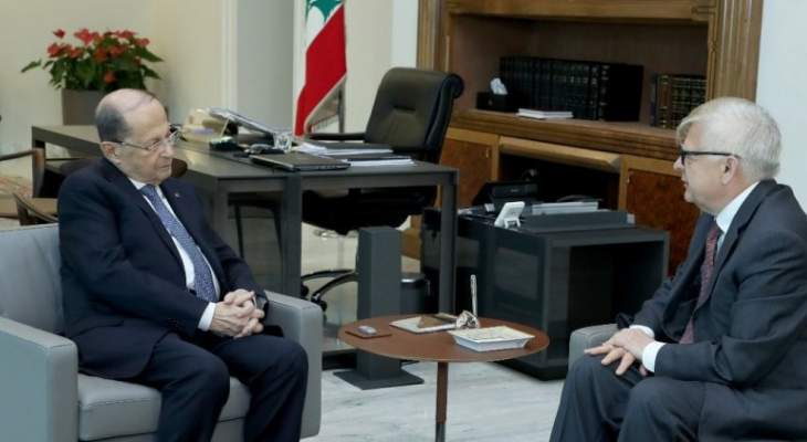 الرئيس عون استقبل زاسبكين وعرض معه العلاقات بين لبنان وروسيا