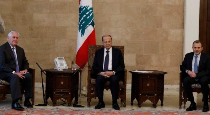  إنتهاء الاجتماع بين الرئيس عون ووزير الخارجية الاميركي