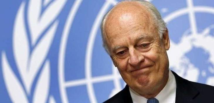 دي مستورا: هناك خلاف بشأن دور الأمم المتحدة في لجنة الدستور السوري