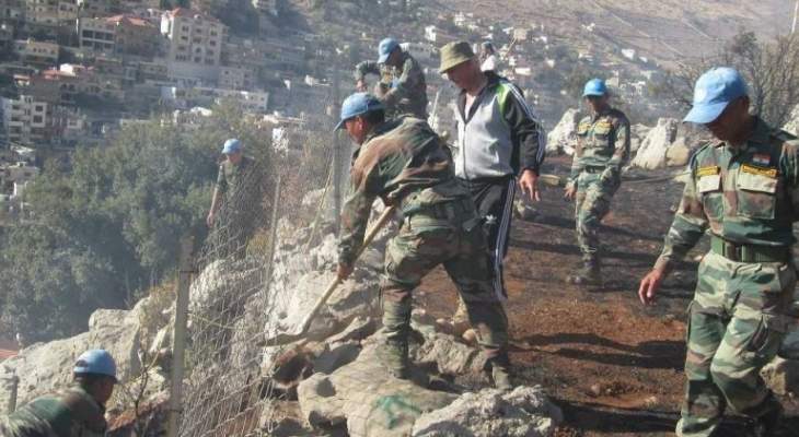 اليونيفيل والدفاع المدني يساعدان على إخماد حريق بالقرب من بلدة شبعا