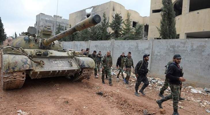 وحدات الجيش السوري دخلت إلى مدينة حرستا لتمشيطها وتأمينها من الألغام