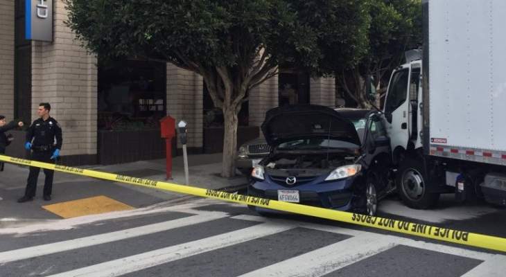 إصابة 7 أشخاص بحادث اصطدام شاحنة مشاة وسيارة في سان فرانسيسكو