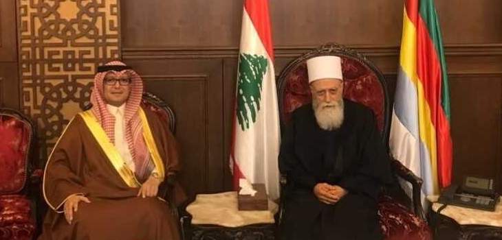 الشيخ نعيم حسن التقى وليد البخاري ونوه بالدور السعودي الداعم للبنان
