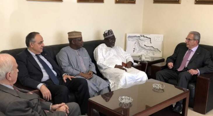 الخازن التقى سفير  نيجيريا وبحثا العلاقات بين البلدين 
