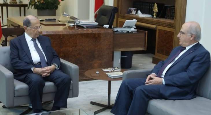 الرئيس عون استقبل رئيس المجلس الدستوري عصام سليمان