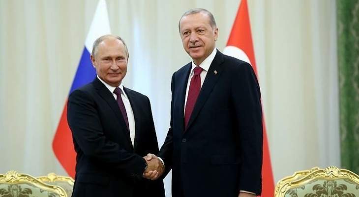 الرئيس الروسي يشيد بالتعاون الناجح بين بلاده وتركيا