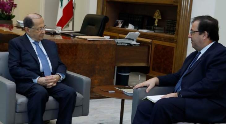 الرئيس عون عرض مع السفير الفرنسي في لبنان نتائج مؤتمر &quot;سيدر&quot;