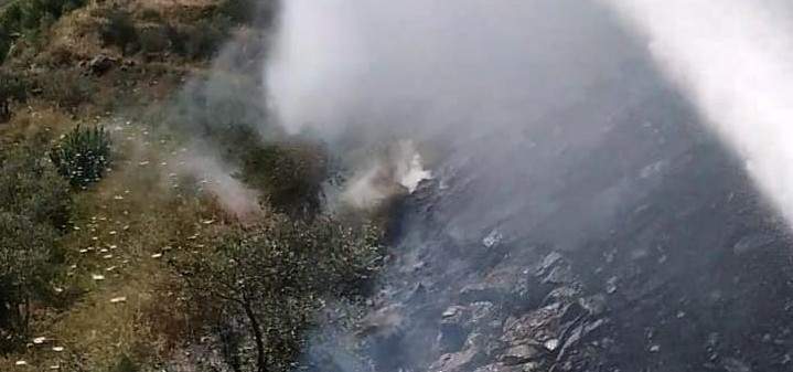حريق في مشحا أتى على 3000 متر من اشجار الزيتون