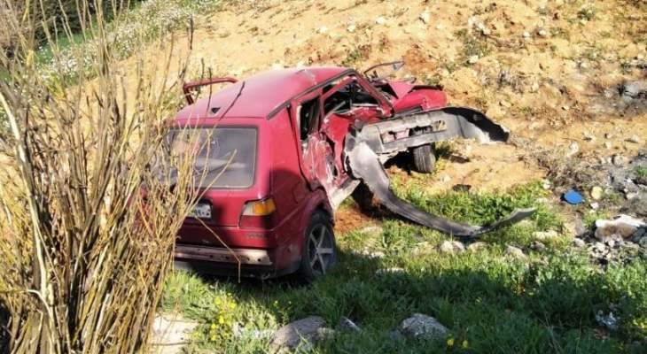 الدفاع المدني: جريح إثر تعرضه لحادث سير عند مفترق بلدة حوشبا - البقاع