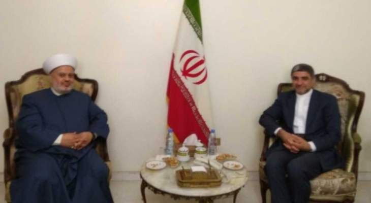 زهير الجعيد بحث مع سفير ايران بلبنان الأوضاع العامة والشؤون الاسلامية