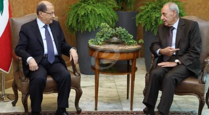 بري: جلسة اكثر من ممتازة مع الرئيس عون وتطرقنا الى الاستحقاقات المقبلة 