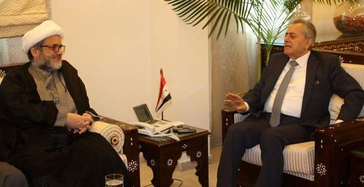 تجمع العلماء زار سفير سوريا: لتفعيل العلاقات الثنائية واعادة الوضع إلى طبيعته