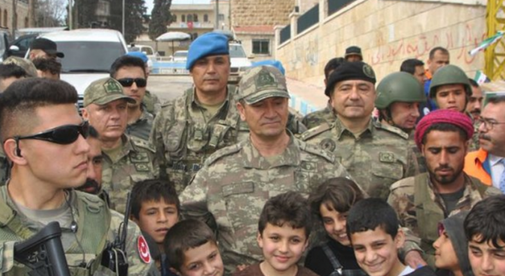 قائد الجيش الثاني في القوات المسلحة التركية زار عفرين