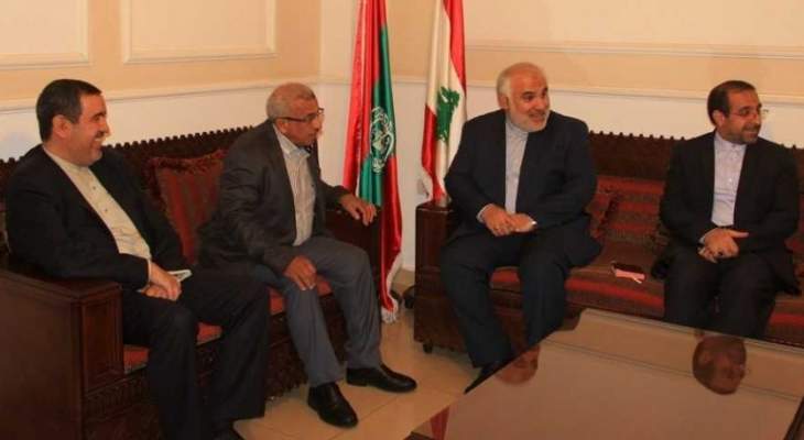 أسامة سعد يستقبل سفير إيران في لبنان في زيارة وداعية