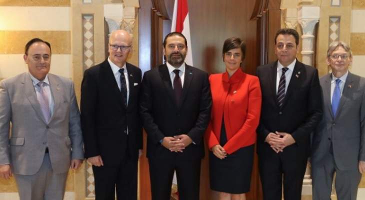 الحريري استقبل المدير التنفيذي لسيمنز والميس ورئيس مجلس العموم الكندي