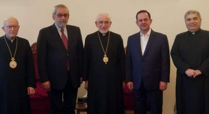 بقرادونيان وكيدانيان ناقشا مع بطريرك الأرمن الكاثوليك عملية تشكيل الحكومة