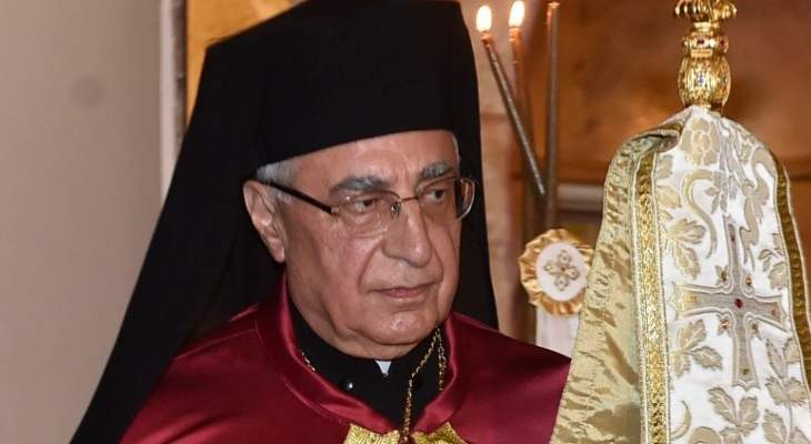 البطريرك العبسي استقبل بطريرك صربيا في كنيسة الزيتون في دمشق
