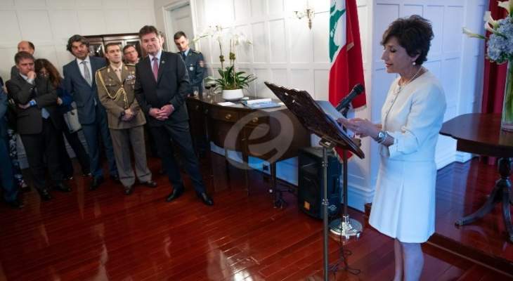 مدللي تقيم حفل استقبال في منزلها لمناسبة ذكرى مرور ٤٠ عاما على دخول قوات اليونيفيل الى لبنان