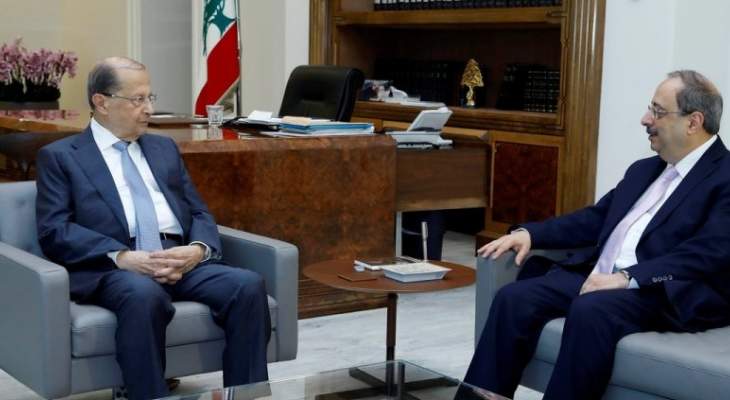 الرئيس عون استقبل النائب غسان مخيبر