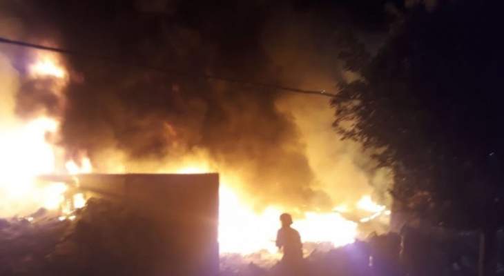 النشرة: حريق كبير في منطقة الليلكي قرب الجامعة اللبنانية
