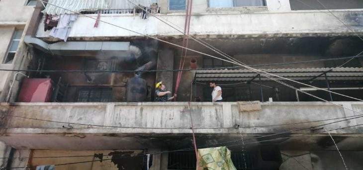 النشرة: إخماد حريق شب بمحمصة قرب مسجد المدينة الصناعية في صيدا