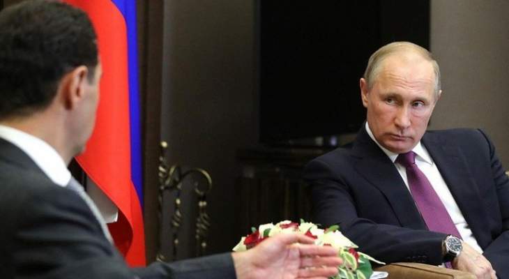 الاسد خلال لقائه بوتين في سوتشي: بفضل روسيا تم إنقاذ سوريا كدولة 