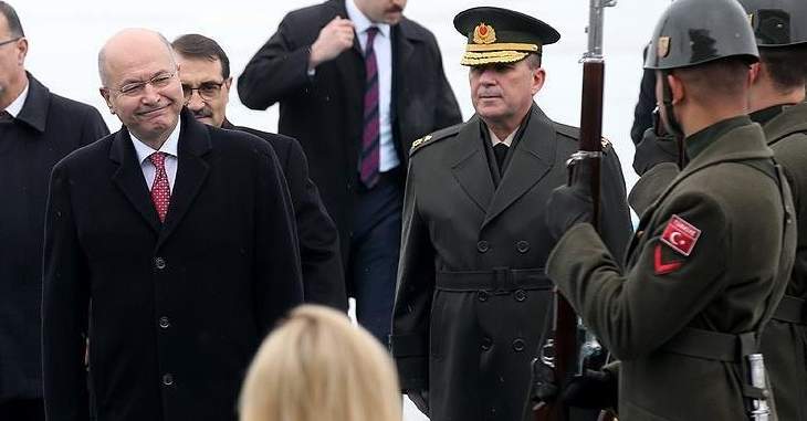 الرئيس العراقي وصل إلى أنقرة في زيارة رسمية