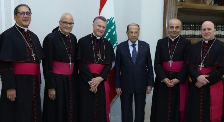 عون لوفد المطارنة الكاثوليك في اميركا: ادعموا موقف لبنان لتسهيل عودة النازحين الى سوريا