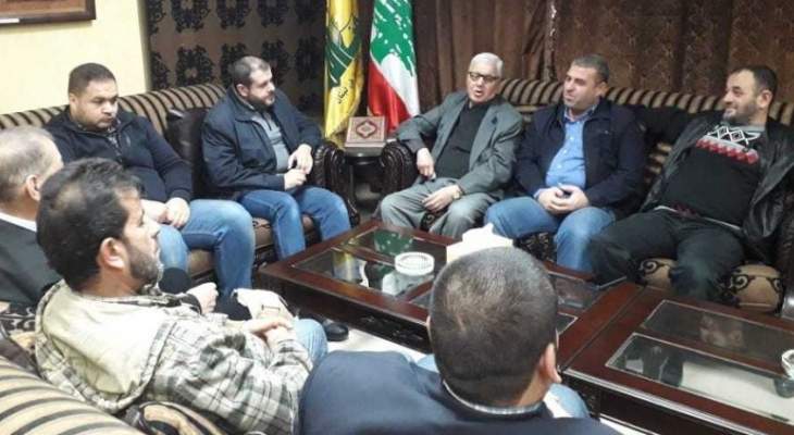 حزب الله إستقبل وفد اللجان الشعبية لقوى التحالف الوطني الفلسطيني والقوى الإسلامية