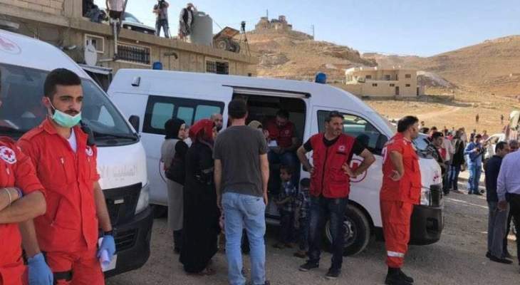  الصليب الأحمر اللبناني واكب عملية مغادرة العائدين إلى سوريا 