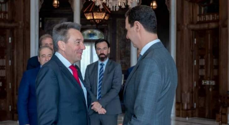 الأسد بحث مع ماورير التعاون القائم بين الحكومة السورية والصليب الأحمر الدولي