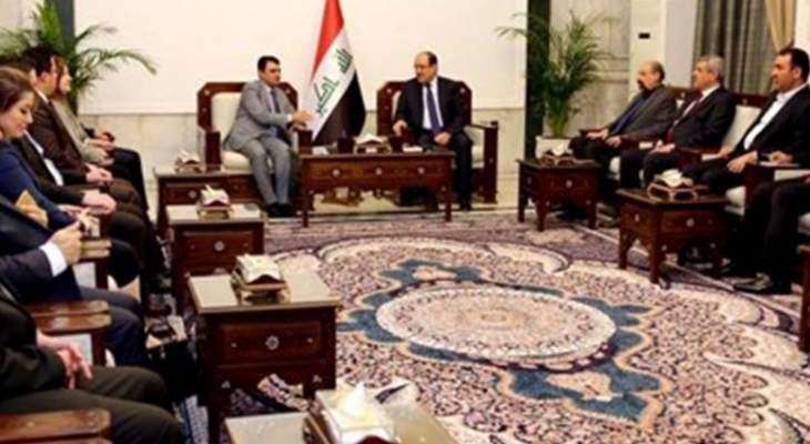 المالكي أكد ضرورة المشاركة الفاعلة لنواب كردستان بحل الخلافات بين أربيل وبغداد