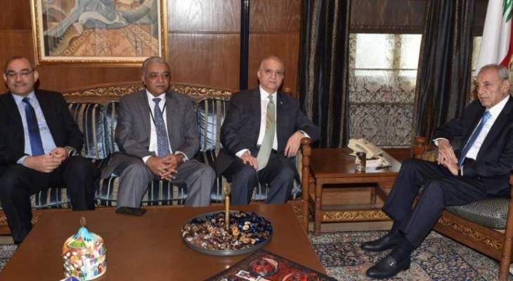  بري عرض مع وزير الخارجية العراقي العلاقات الثنائية والتطورات