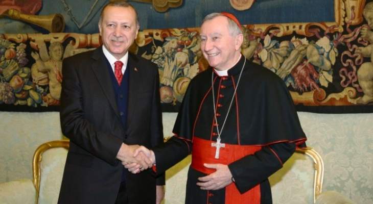أردوغان عقد اجتماعا مغلقا مع رئيس وزراء الفاتيكان استمر لأكثر من ساعة