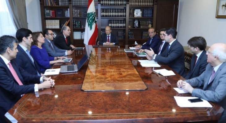 الرئيس عون إطلع من خوري وخبراء إستشاريي &quot;ماكنزي&quot; على الخطة الإقتصادية اللبنانية