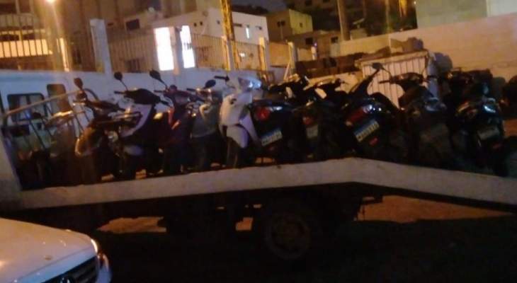 مفرزة سير بيروت الاولى تضبط 156 دراجة مخالفة لقانون السير
