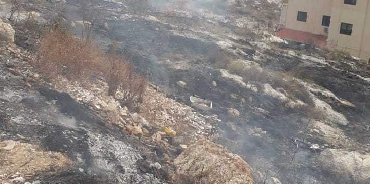 النشرة: حريق قرب مدرسة الحسام في منطقة الشرحبيل في صيدا