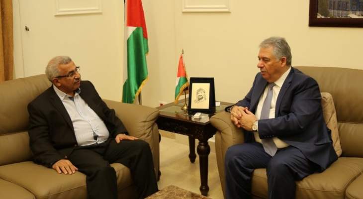 السفير الفلسطيني في لبنان يلتقي اسامة سعد وسفيرة النروج