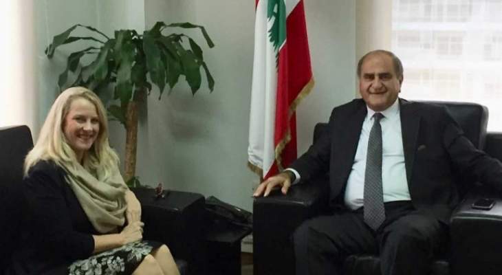  الخطيب أطلع السفيرة شمعون على التعاون البيئي بين لبنان والاردن 