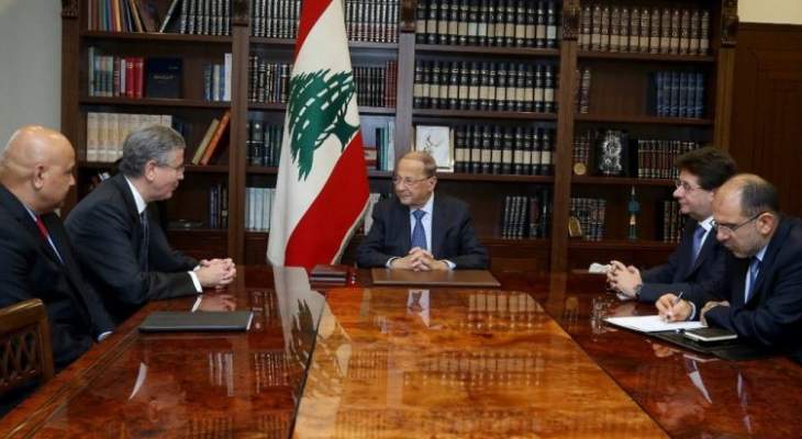 الرئيس عون التقى المدير الإقليمي بالبنك الدولي للشرق الأوسط وشمال إفريقيا