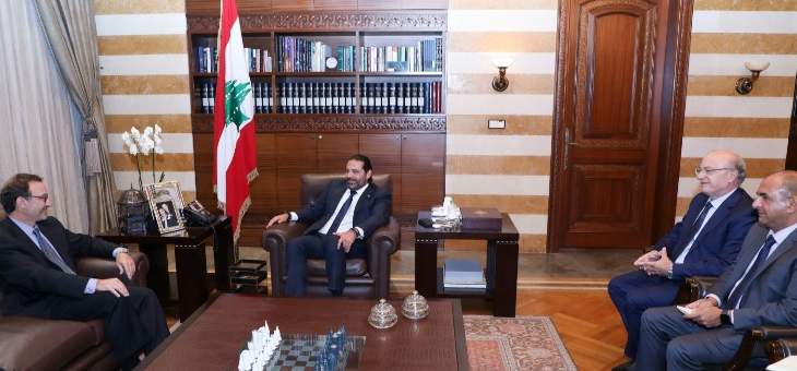 سفارة أميركا: شنكر جدد خلال لقائه الحريري التأكيد على أهمية الحفاظ على أمن واستقرار لبنان