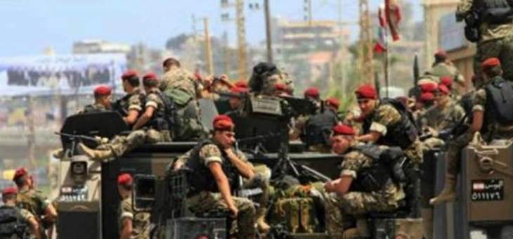 انتشار للجيش اللبناني في منطقة السفارة الكويتية