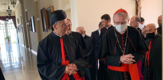 الراعي يلتقي أمين سر دولة الفاتيكان في بكركي