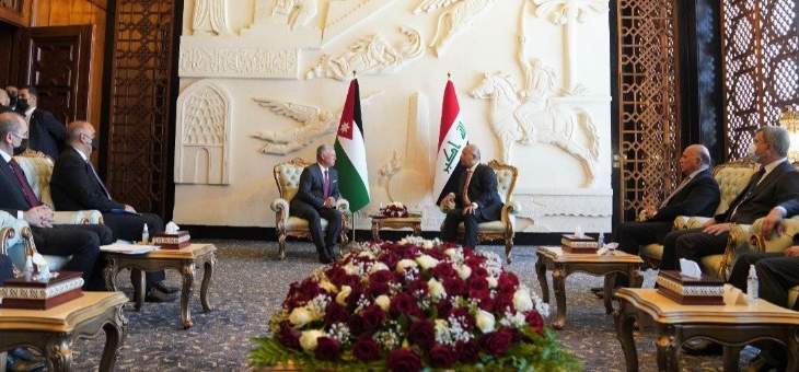 صالح أكد لملك الأردن أهمية تعزيز التعاون الثلاثي بين العراق والأردن ومصر