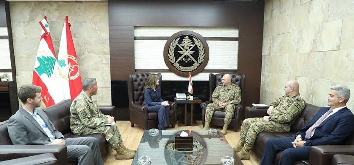 قائد الجيش استقبل سفيرة أميركا في زيارة تعارف وبحث معها الأوضاع العامة