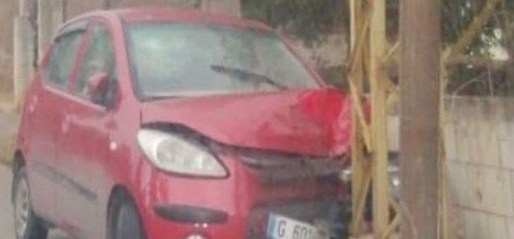 جريحان في حادث سير على طريق الخردلي دير ميماس